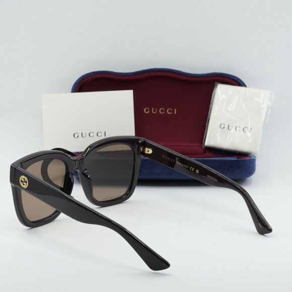 Gucci GG1338S 005 Square Sunglasses - Dark Wine/Brown